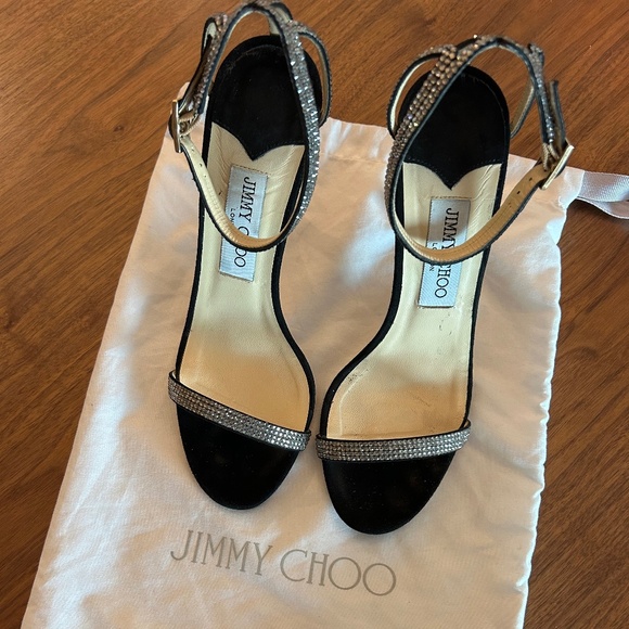 Jimmy Choo Daisy 100Rhinestone Sandals - Size 38 - Worn Once at the Oscars